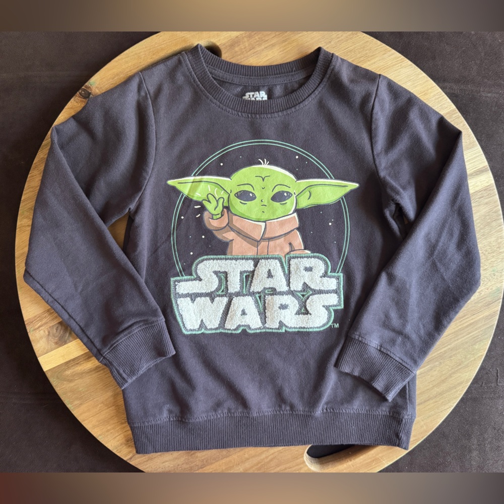 Star Wars Grogu Graphic Patch Sweater